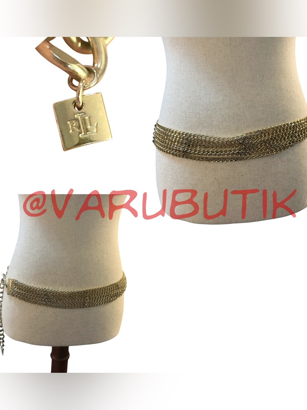 ralph lauren chain mesh belt size idk